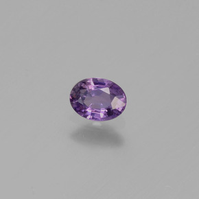 Safira violeta natural 0,42ct, corte oval, VVS-VS