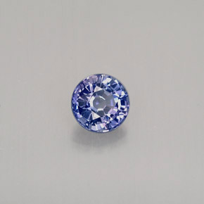 Safira violeta natural 0,39ct, corte redondo, VS