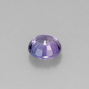 Safira violeta natural 0,51ct, corte redondo, VS