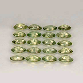 Pedras preciosas de safira verde natural de  ct, marquise, VVS-VS