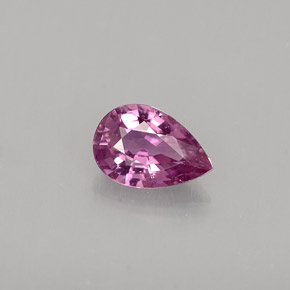 Safira violeta natural 0,52ct, formato de pêra, VVS