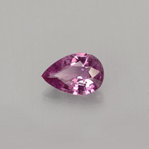 Safira violeta natural 0,52ct, formato de pêra, VVS