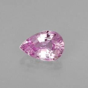 Safira rosa natural 0,54ct, formato de pêra, VVS-VS