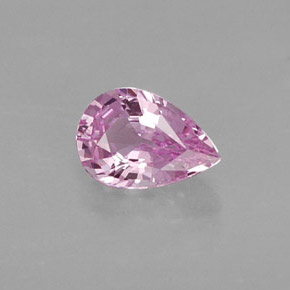 Safira rosa natural 0,54ct, formato de pêra, VVS-VS