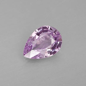 Safira violeta natural 0,39ct, formato de pêra, VVS