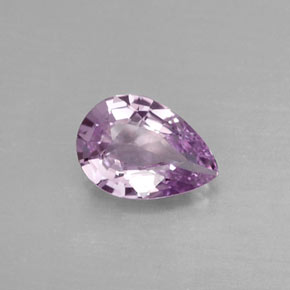 Safira violeta natural 0,39ct, formato de pêra, VVS
