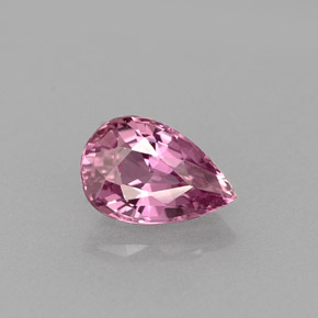 Safira rosa natural 0,60ct, formato de pêra, VVS-VS