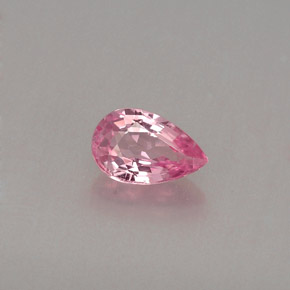 Safira rosa natural 0,53ct, formato de pêra, VVS