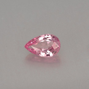 Safira rosa natural 0,53ct, formato de pêra, VVS