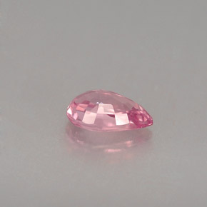 Safira rosa natural 0,53ct, formato de pêra, VVS