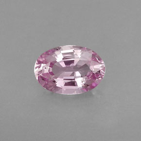 Safira rosa natural 0,59ct, corte oval, VVS