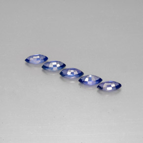 Pedras preciosas de safira azul natural de  ct, marquise, VS