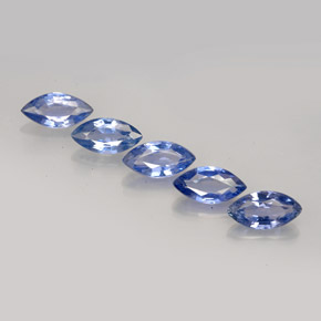 Pedras preciosas de safira azul natural de  ct, marquise, VS