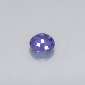 Safira azul natural 0,43ct, corte redondo, VS