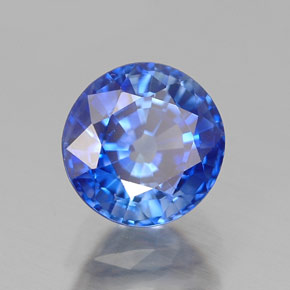Safira azul natural 1,22ct, corte redondo, VVS-VS