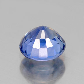 Safira azul natural 1,22ct, corte redondo, VVS-VS