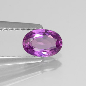 Safira violeta natural 0,56ct, corte oval, VVS