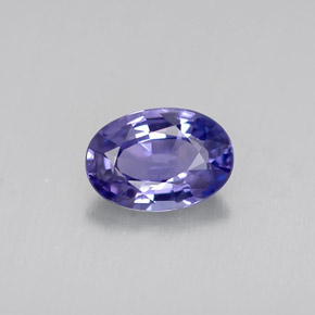 Safira violeta natural 0,53ct, corte oval, VS