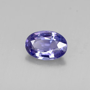 Safira violeta natural 0,53ct, corte oval, VS