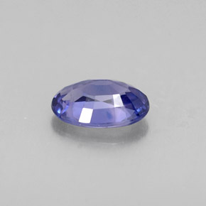 Safira violeta natural 0,53ct, corte oval, VS