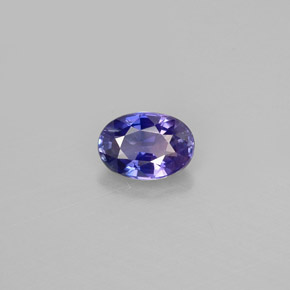 Safira violeta natural 0,59ct, corte oval, VS