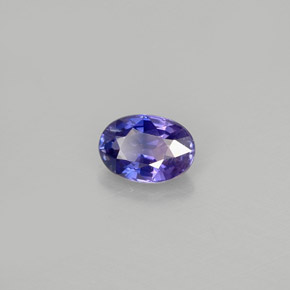 Safira violeta natural 0,59ct, corte oval, VS