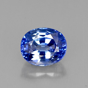 Safira azul natural 1,16ct, corte oval, VVS