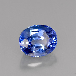Safira azul natural 1,16ct, corte oval, VVS