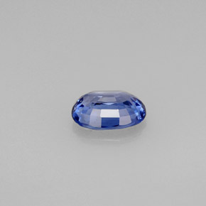 Safira azul natural 1,00ct, corte oval, VVS