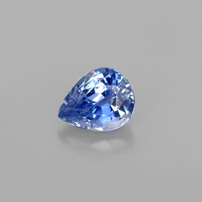 Safira azul natural 0,93ct, formato de pêra, VVS-VS