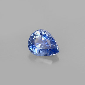 Safira azul natural 0,93ct, formato de pêra, VVS-VS