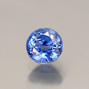 Safira azul natural 0,54ct, corte redondo, VS