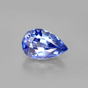 Safira azul natural 3,60ct, formato de pêra, VVS-VS