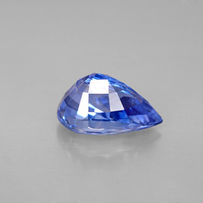 Safira azul natural 3,60ct, formato de pêra, VVS-VS