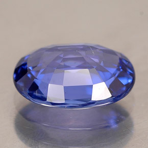 Safira azul natural 2,30ct, corte oval, IF