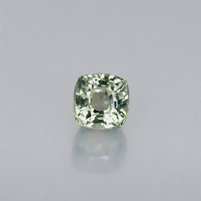 Safira verde natural 0,64ct, almofada cortada, VVS