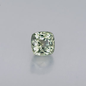 Safira verde natural 0,64ct, almofada cortada, VVS