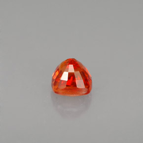 Safira laranja natural 0,67ct, almofada cortada, VS