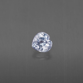Safira azul natural 0,32ct, formato de coração, VS-SI