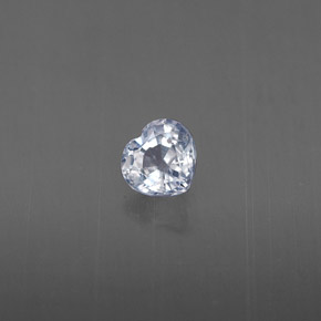 Safira azul natural 0,32ct, formato de coração, VS-SI