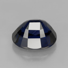 Safira azul natural 5,09ct, corte oval, IF