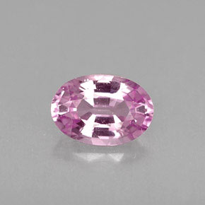 Safira rosa natural 0,60ct, corte oval, VVS-VS