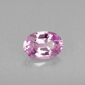 Safira rosa natural 0,60ct, corte oval, VVS-VS