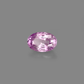 Safira violeta natural 0,61ct, corte oval, VVS-VS