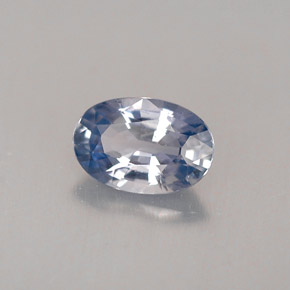Safira azul natural 0,56ct, corte oval, VVS-VS