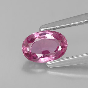 Safira rosa natural 0,68ct, corte oval, VVS-VS