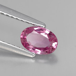 Safira rosa natural 0,68ct, corte oval, VVS-VS