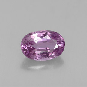 Safira violeta natural 0,63ct, corte oval, VS
