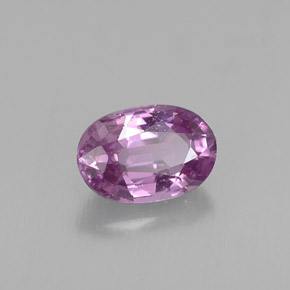 Safira violeta natural 0,63ct, corte oval, VS