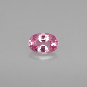 Safira rosa natural 0,60ct, corte oval, VVS